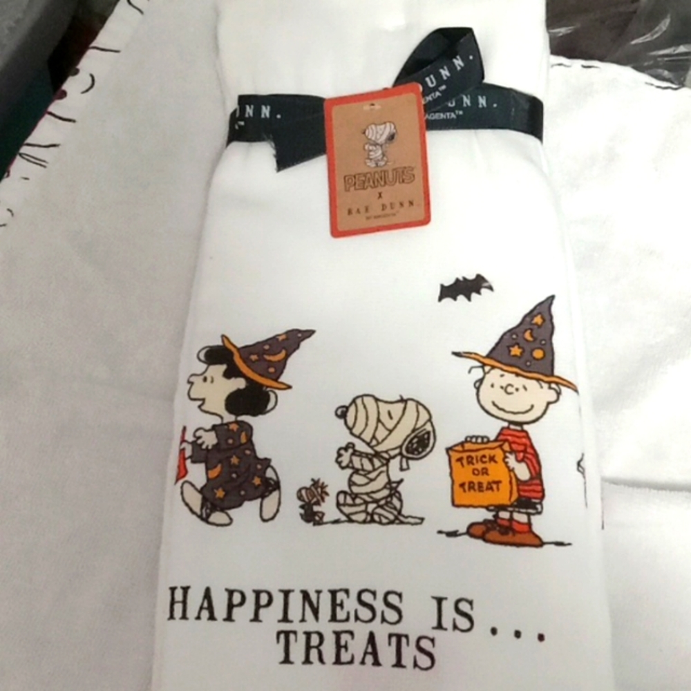 Rae Dunn  Peanuts Halloween Towel set of 2